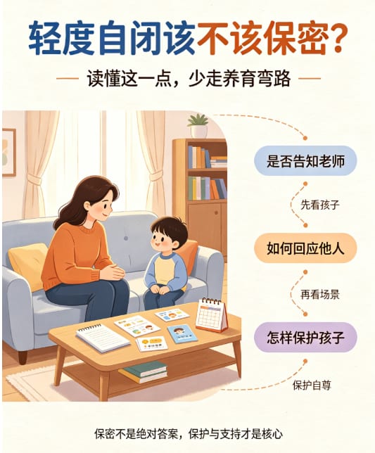 轻度自闭该不该保密？读懂这一点，少走养育弯路