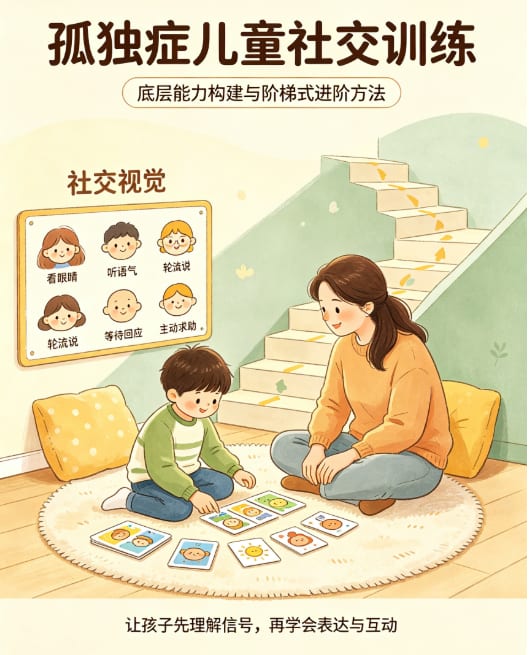 孤独症儿童社交训练：底层能力构建与阶梯式进阶方法