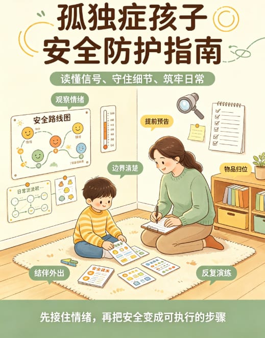 孤独症孩子安全防护指南：读懂信号、守住细节、筑牢日常
