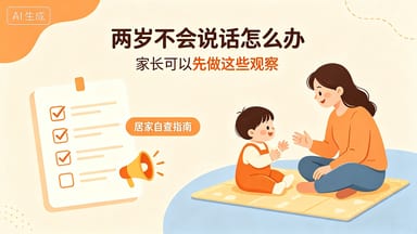 两岁不会说话怎么办？家长先观察这些语言发育信号