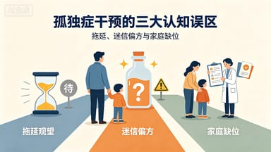 孤独症干预的三大认知误区：拖延、迷信偏方与家庭缺位